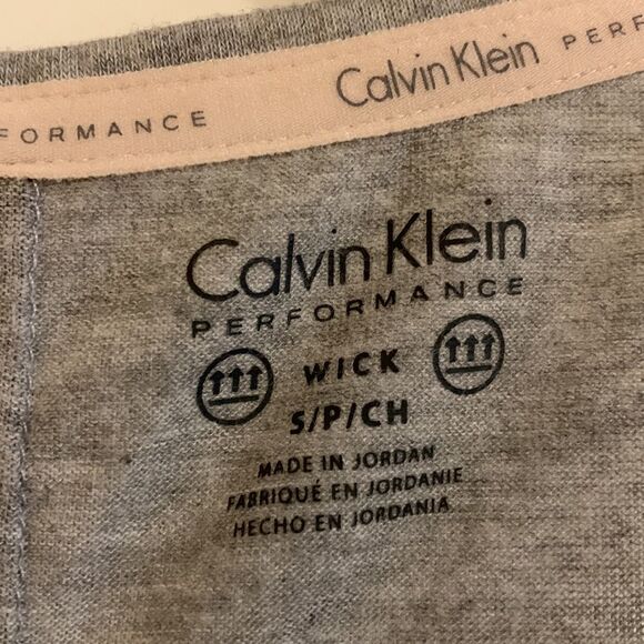 Calvin Klein performance Small gray sleeveless V-neck tank - Picture 3 of 5